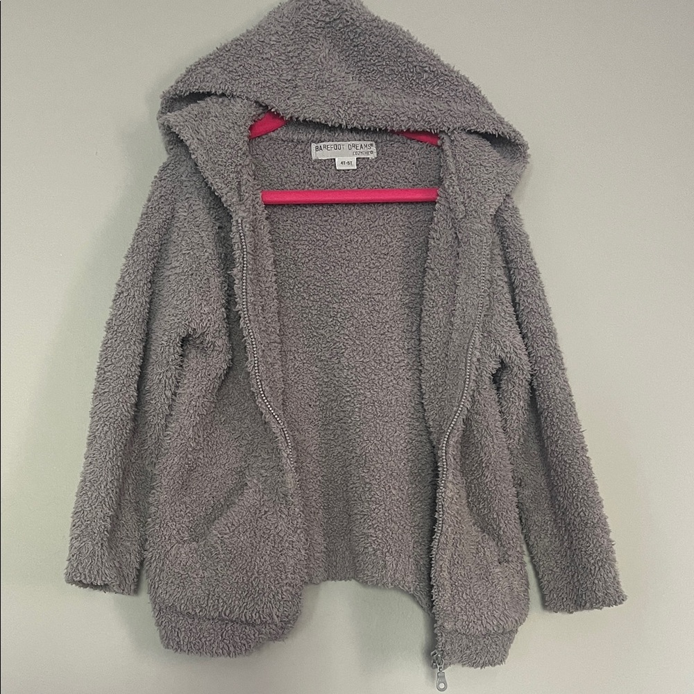 Barefoot dreams kids zip hoodie 4/5